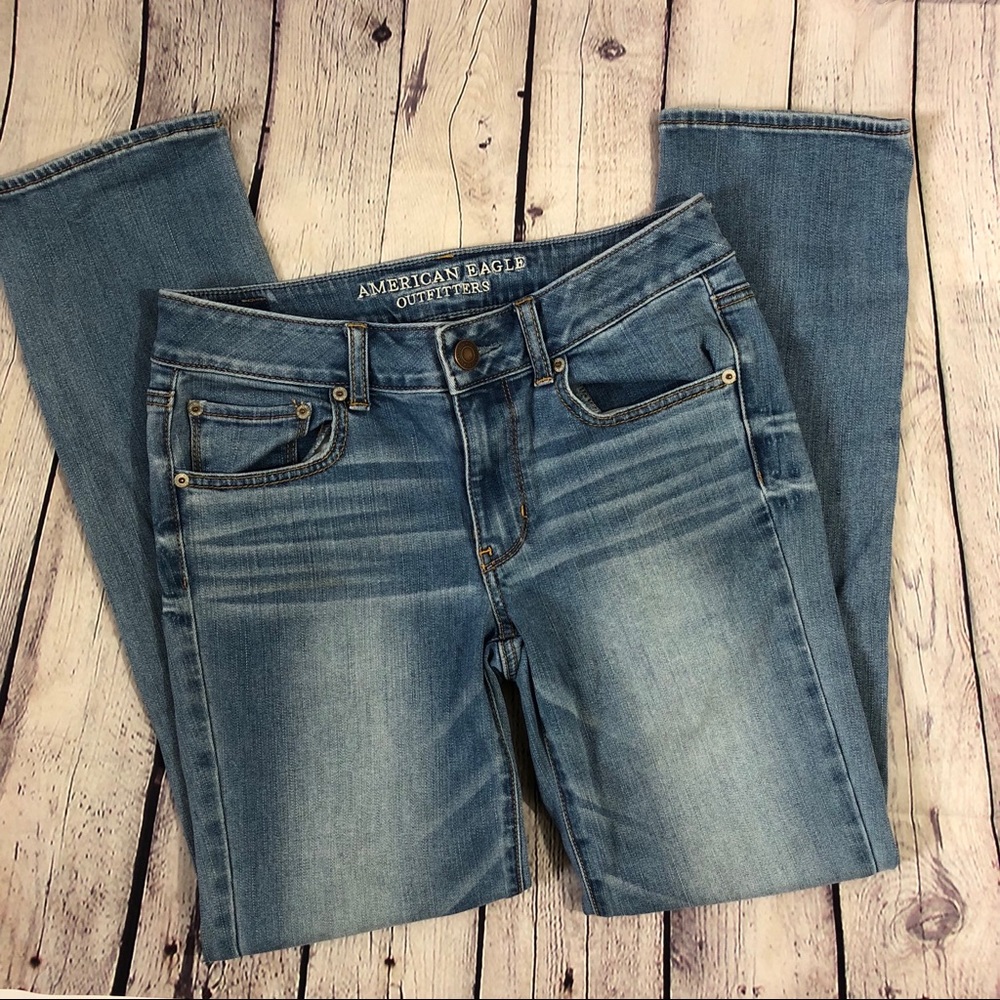 American Eagle Blue Denim Straight Leg Jeans